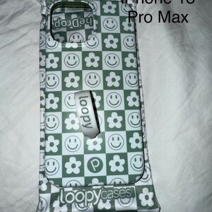 Loopy Case Green and White Phone Case